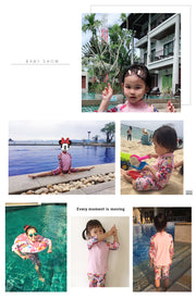 Yi Zi Children's Swimwear Girls Swimwear Baby Baby Split Pants Swimwear Big Kids Sunscreen Swimwear