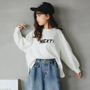 Girls' Long-sleeved T-shirt Cotton Moisture Wicking Letters