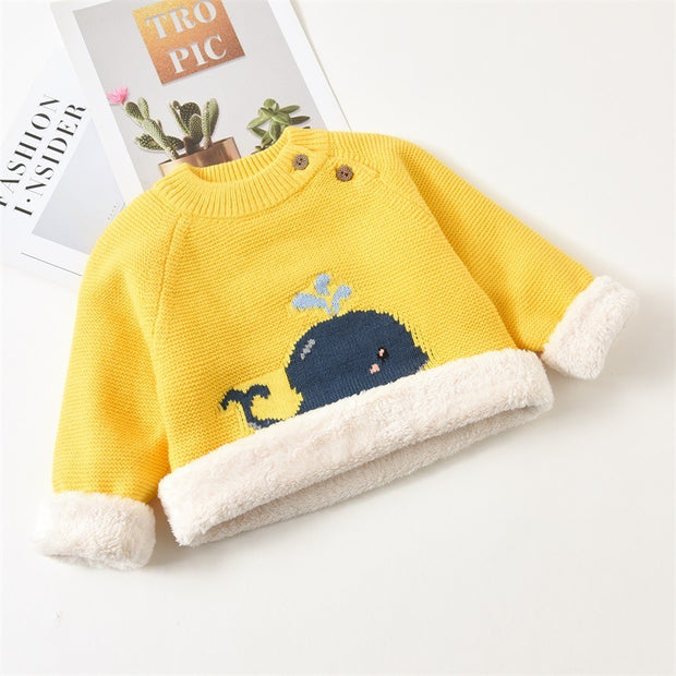 Baby plush warm clothes