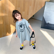 Loose Casual Short Sleeve Top Kids Long T-Shirt