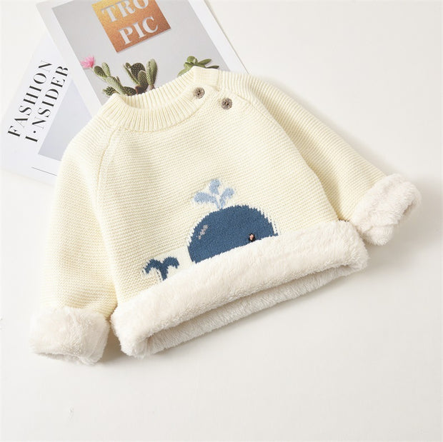 Baby plush warm clothes