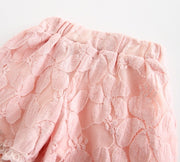 Lace shorts, girls' clothing, flower hot pants