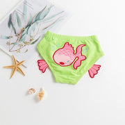 Baby Swimming Trunks Cute Embroidered Double Deck 1-3 Year Old Boys And Girls Learn Swimming Briefs Bathing Suit