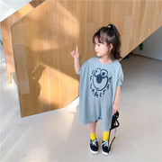 Loose Casual Short Sleeve Top Kids Long T-Shirt