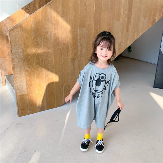 Loose Casual Short Sleeve Top Kids Long T-Shirt